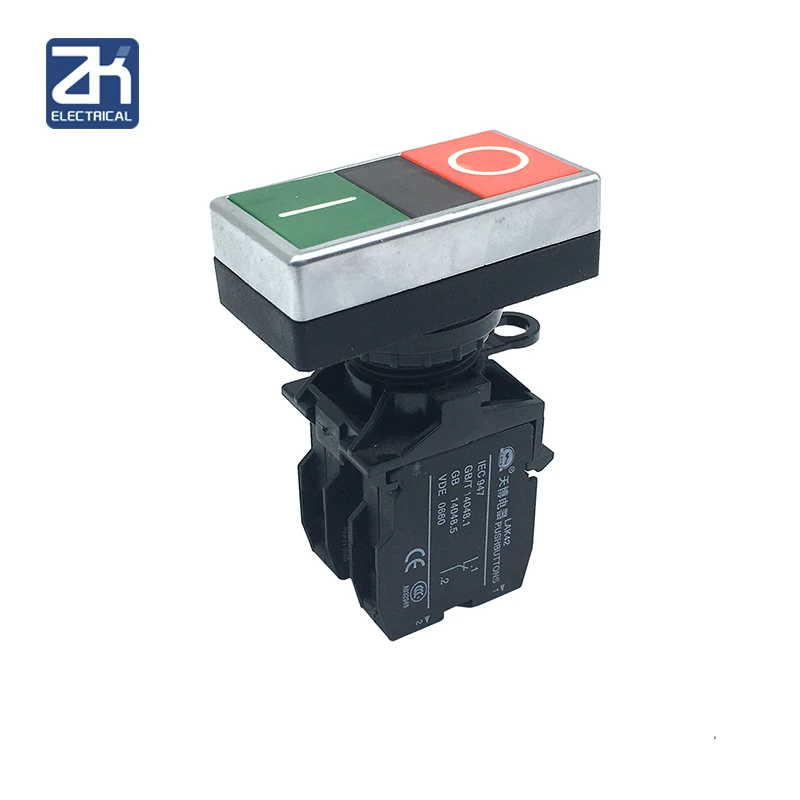 

Double operation button Machine switch 1NO+1NC or 2NO Start stop button switch 22mm