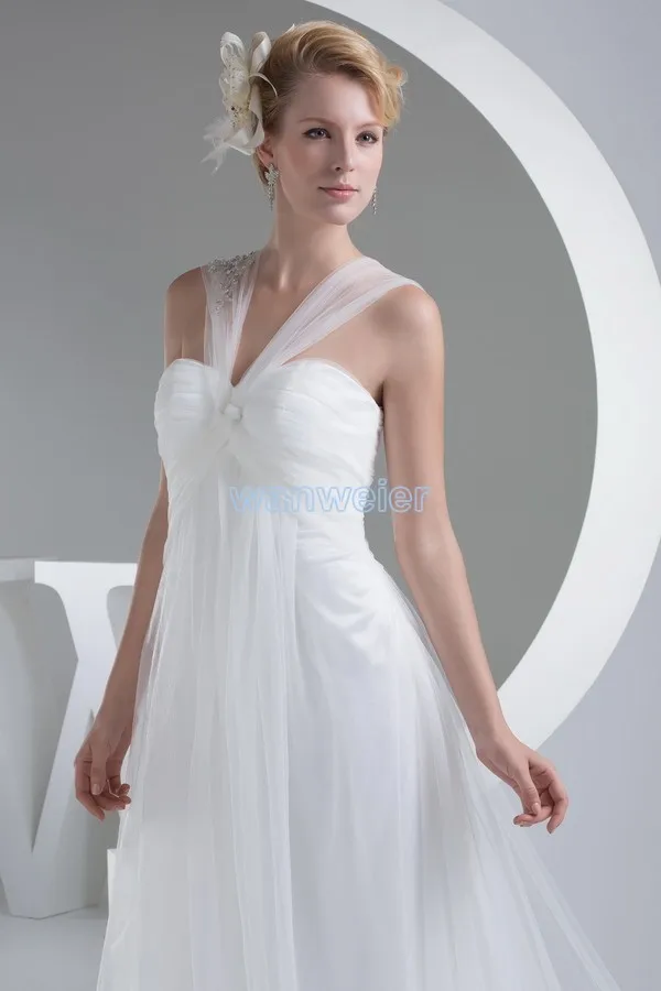 Robe de mariée blanche en tulle, nouveau design, taille/couleur personnalisée, petit train, magnifiques robes mère de la mariée, coupe a-line