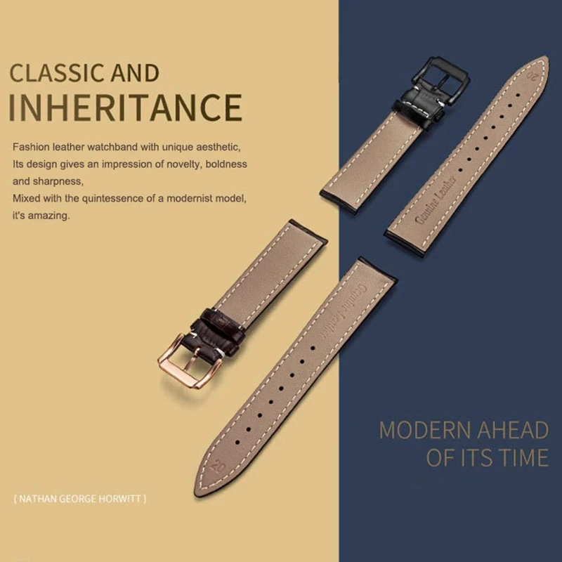 12mm 13mm 14mm 15mm 16mm 17mm 18mm 19mm 20mm 21mm 22mm 23mm 24mm Genuine Leather Watchband Universal Strap With Wooden Box Belt