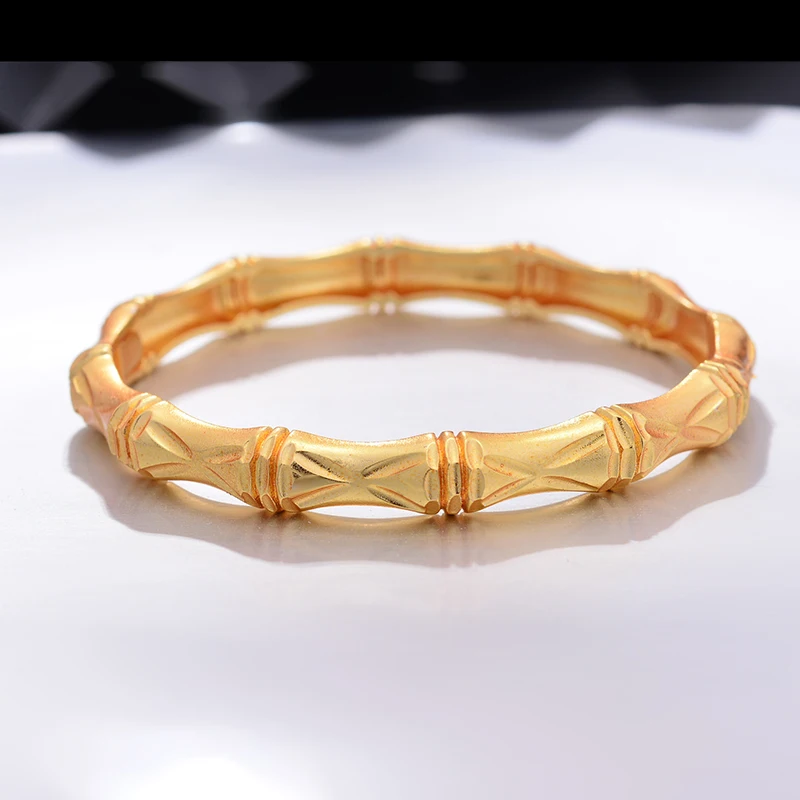 1Pcs/lot Gold Color Ethiopian Cuff Gold Bangles For Women Dubai Ramadan  Bangle Bracelet Bride Wedding Jewelry Pulseras muje