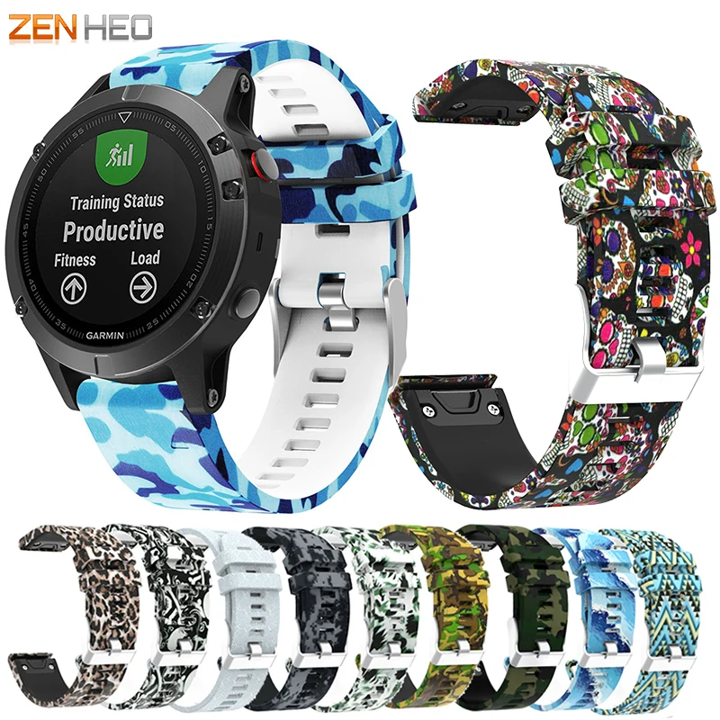 سوار ساعة Garmin Fenix 5/5 Plus ، سيليكون ، سريع التحرير ، سهل التركيب ، 22 مللي متر ، لـ Garmin Forerunner 935 945