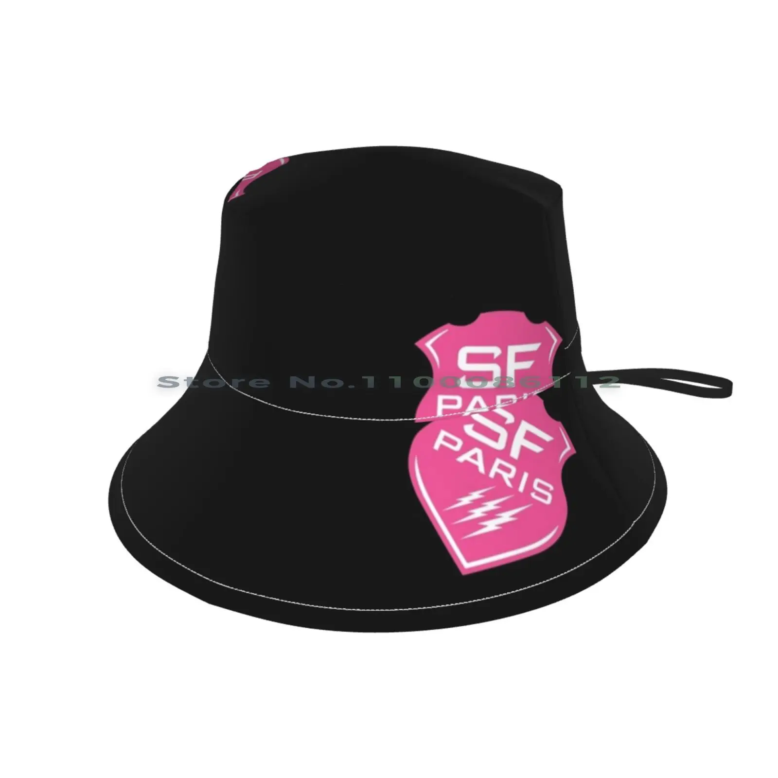 Stade Francais Black Background Bucket Hat Sun Cap French Rugby French Team Top 14 Fan Paris Stade Francais Sf H Cup Cup