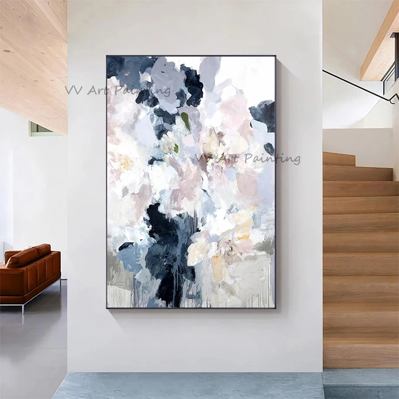 The Best Flower Draw Handmade Modern Abstract Oil Painting On Canvas Landscape Oil Painting Living Room Decoration Nature Graph