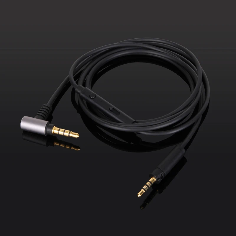 كابل صوتي OCC أسود مع ميكروفون لأجهزة Sennheiser HD 4.30i 4.30G 4.40BT 4.50BTNC HD 400S HD1 HD 450BT 450SE 458BT سماعات