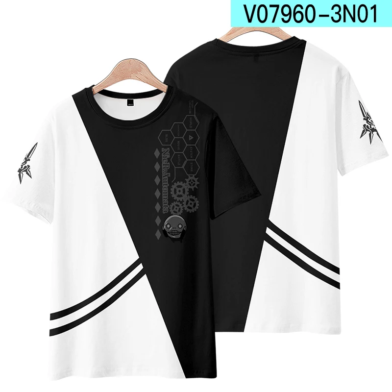 Camiseta con estampado 3D de Game NieR:Automata para hombre y mujer, disfraz de Cosplay de YoRHa 2B, YoRHa No. 2, tipo B 9S, YoRHa No.9, tipo S 2A, tipo A No. 2