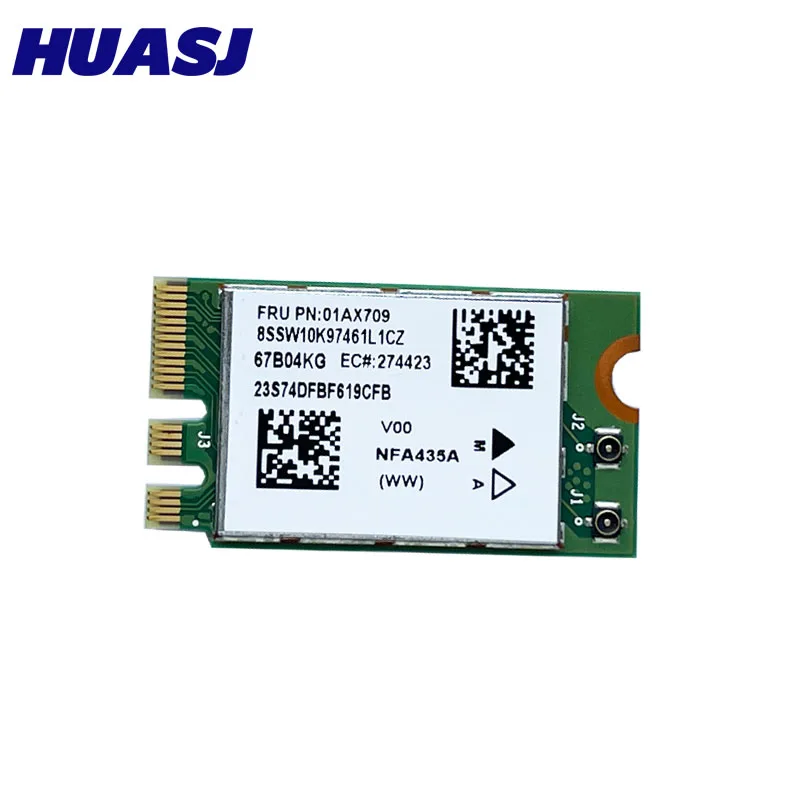 Huasj adaptador sem fio cartão qca9377 qcnfa435 802.11ac 2.4g/5g ngff wifi cartão bt4.1 para lenovo AIO-700-22ISH C20-00