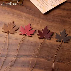 5 pieces  vintage Genuine Leather Reader Bookmark friends Retro Handmade Documents diary Notebook leaf  journal accessories