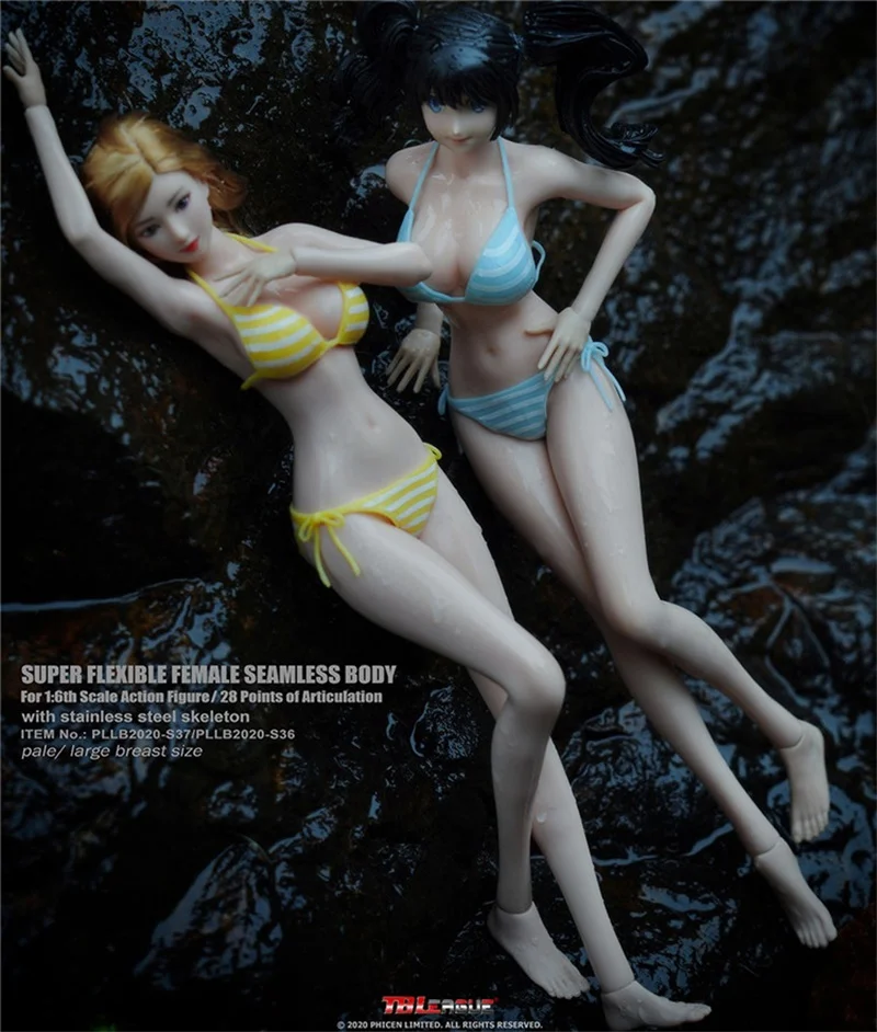 

Scale 1/6 Female Body S37A S37 S36 S36A White Skin With Head Second Element Girls Body Dolls For Collection