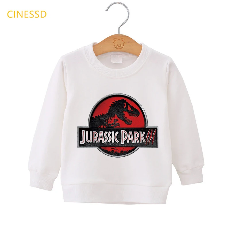 Dinoszaurusz nyomtatás Jura- Telephely hoodies Őszies téli fiúknak ruhák gyerekek lányok felső Vmint Bársony Pamut sportpulóver gyerekeknek outerwear hoody