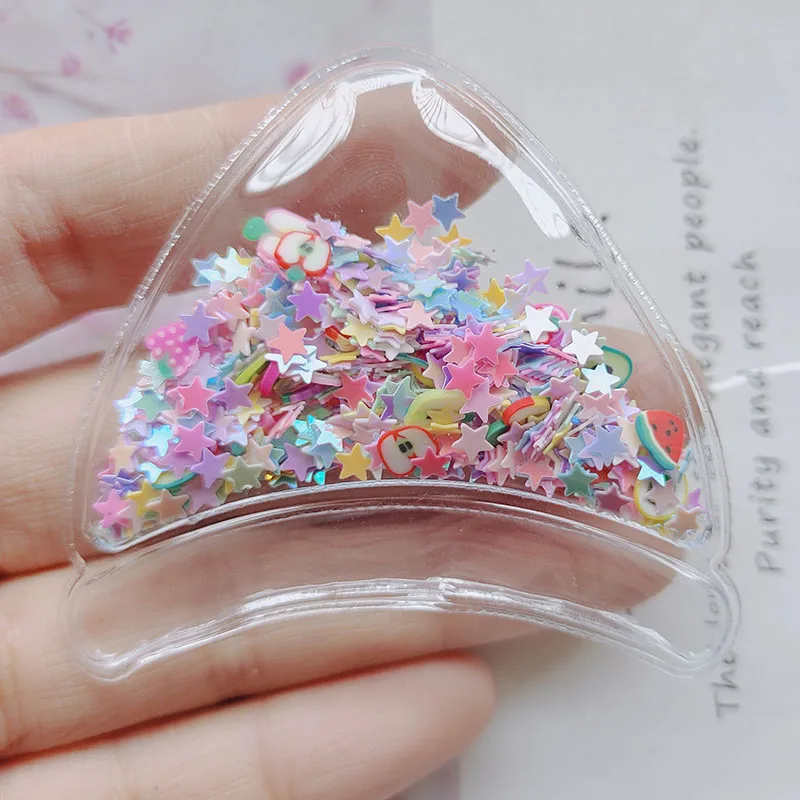 10pcs DIY flat back Quicksand Cat Ear Glitter Clear PVC Bow  for kids hair clip cover ornaments