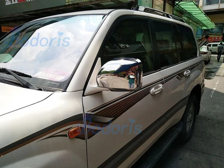 Accessories For Toyota Land Cruiser 100 LC100 Lexus LX470 1998-2007 Door Mirror Cover Overlay Panel Frame Chrome Car-Styling