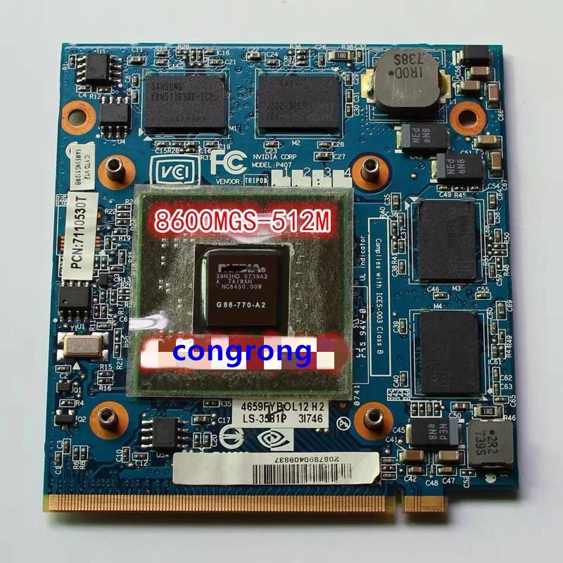 8600M GT 8600MGT 8600MGS DDR2 512MB G84-600-A2 Graphics Video Card for Acer 5920G 5520G 7720G 4720G 7250G 6920G 8920G 9920G