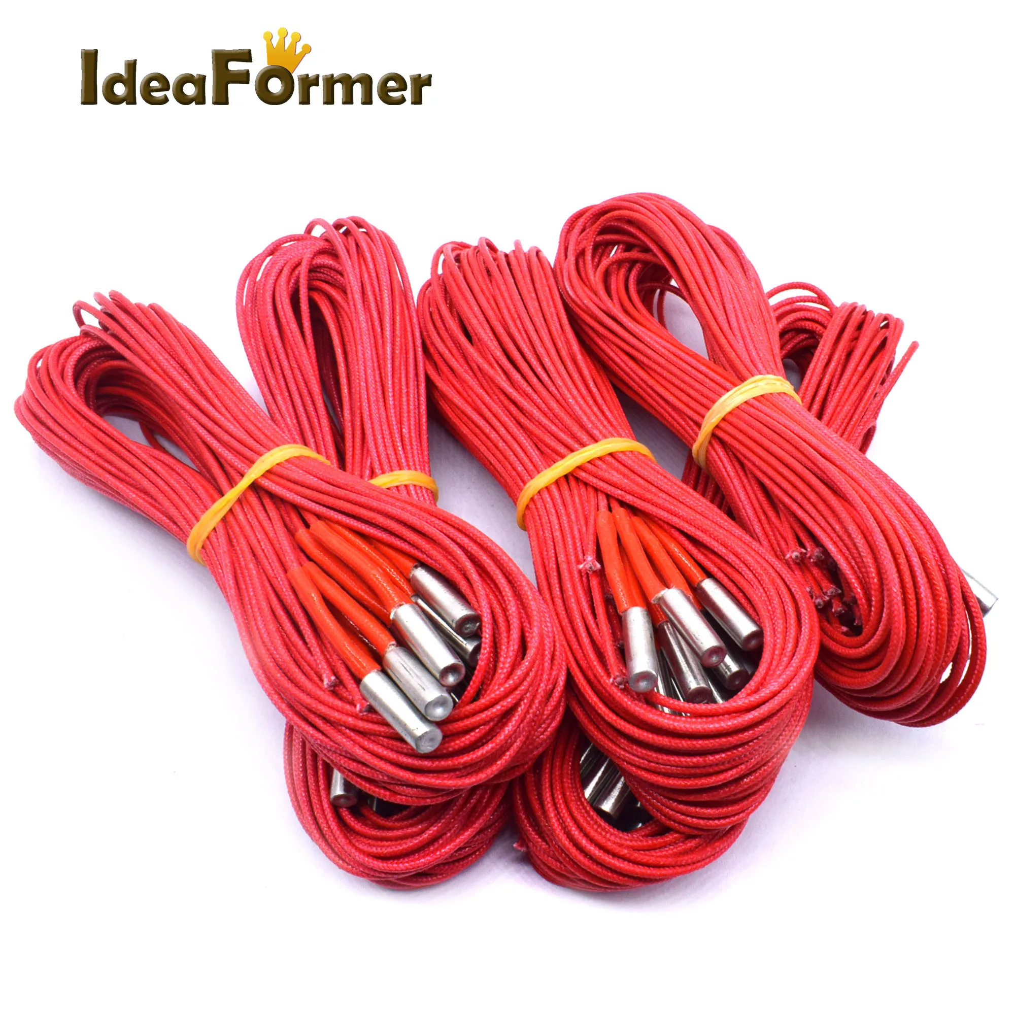 Ideaformer 3D Printer Parts 1 PCS Red/White 12/24V 40/50W 60*20/60*30 Heating Tube with 100cm Wire for 3D Printer