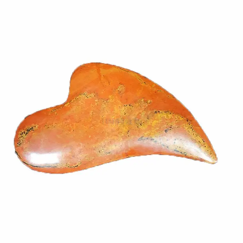 Red Bian Stone Gouache Scraper Natural Stone Guasha Board Facial Eye Body Scraping Massage Acupuncture Therapy Spa Health Care