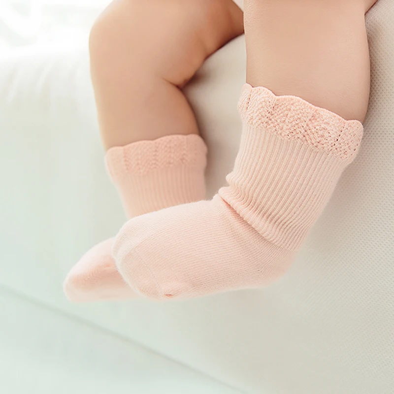 

Newborn Infant Long Socks Kids Child Girls Summer Cotton Cute Princess Lace Frilly Ruffle Princess Sock Kawaii Baby Accessories