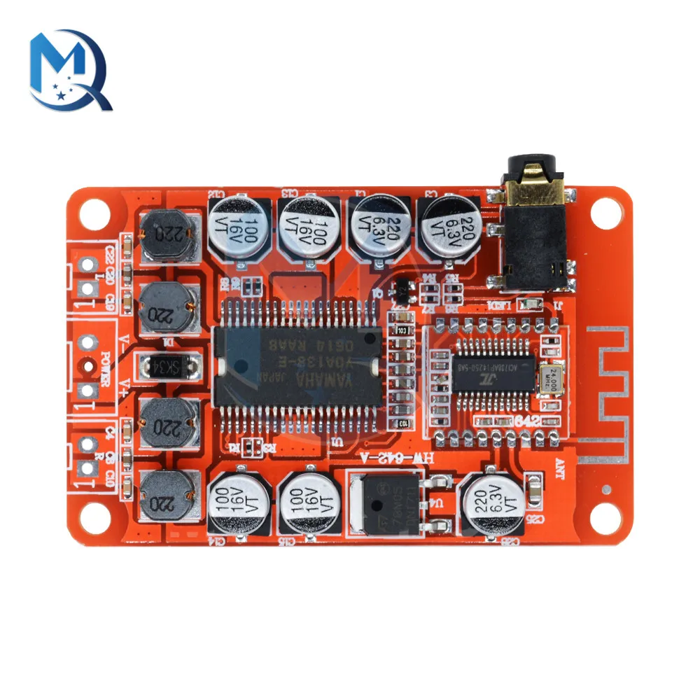 DC 12V YDA138-D Stereo Bluetooth Digital Power Amplifier Board 15W+15W Class D Clear Bass Digital Audio Power Amplifier Module