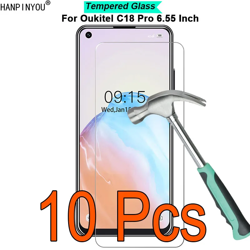 

10 шт./лот для Oukitel C18 Pro C18Pro 6,35 дюйма твердость 9H 2.5D ультратонкая закаленная стеклянная пленка защита для экрана