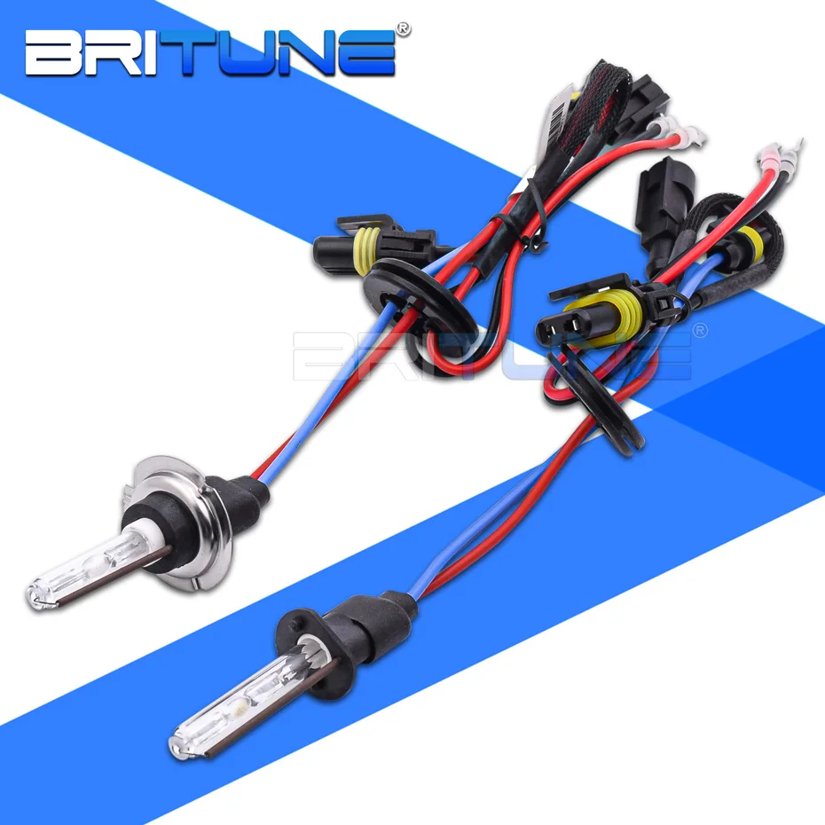 Britune زينون H7 H1 H11 D2H H3 AC HID لمبات 4300K 6000K 8000K شعاع واحد ضوء 12V 35W مصباح ل العارض عدسة اكسسوارات DIY