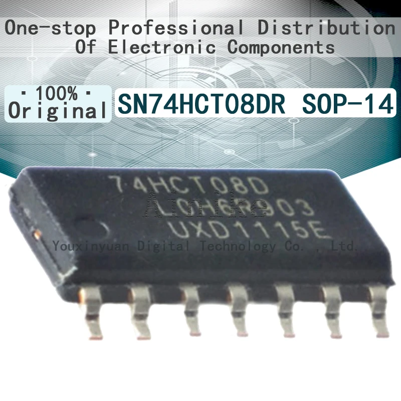 10/Pcs New Original 4HCT08 74HCT08D SN74HCT08DR HCT08 SOP-14 Logic chip IC SOIC-14