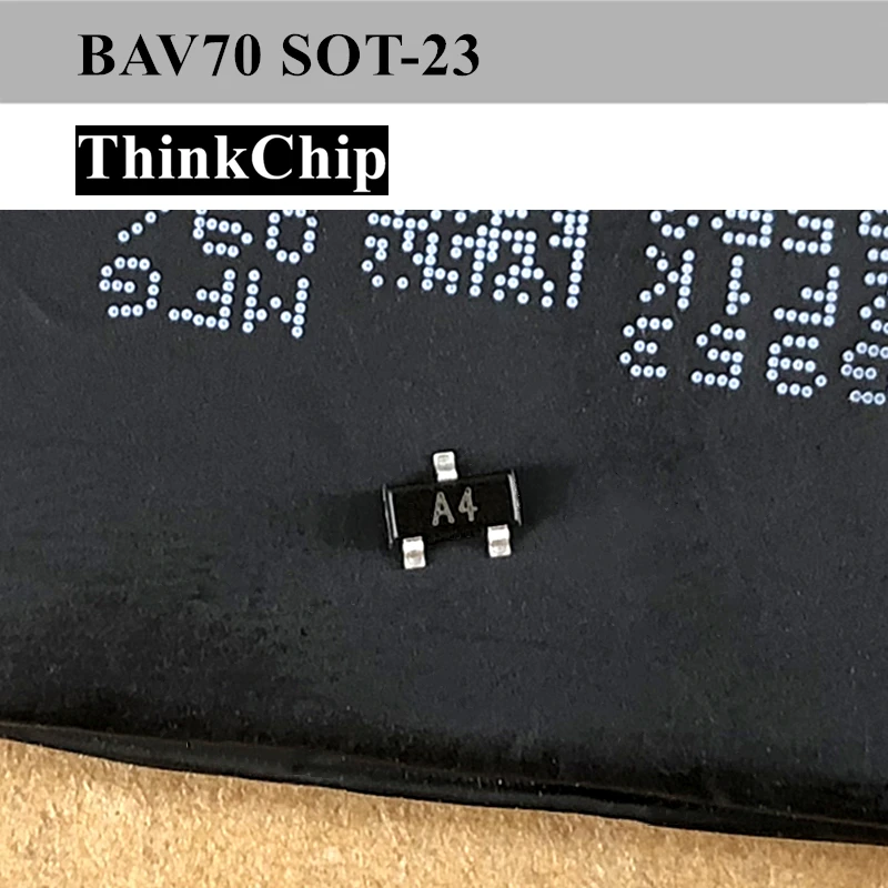 

(100 pcs) BAV70 SOT-23 SMD Fast Switching Diodes (Marking A4)