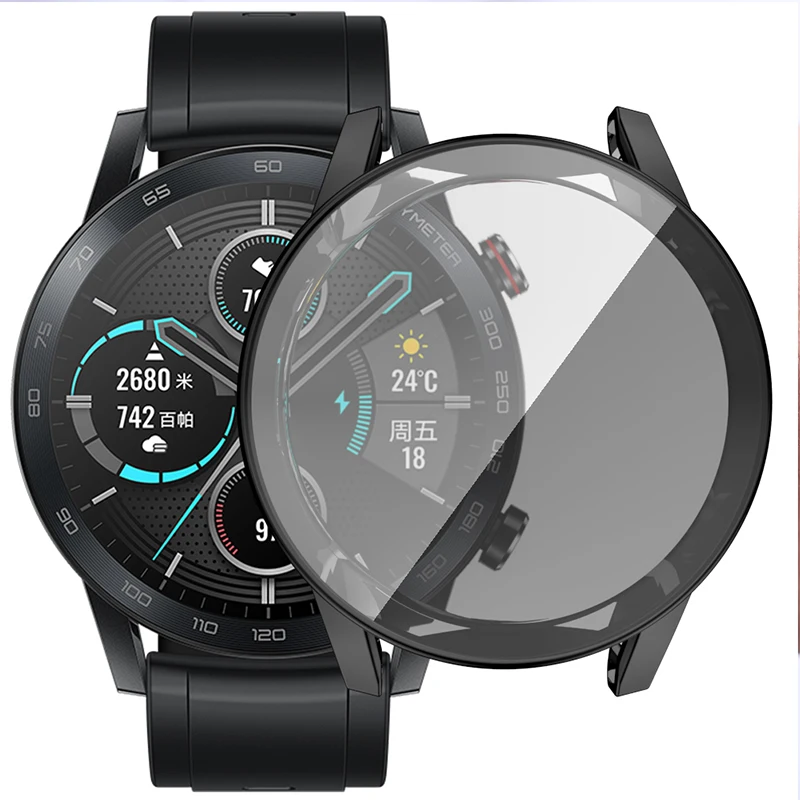 For HONOR Magic Watch 2 46mm Protection Case Soft TPU Silicone Frame Super Thin Watch Cover Rubber Shell For HONOR Watch Cases