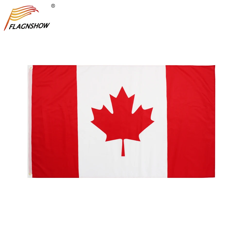 

Flagnshow 3x5 FT Canadian Flag Banner Decoration Polyester National Day Canada Flags