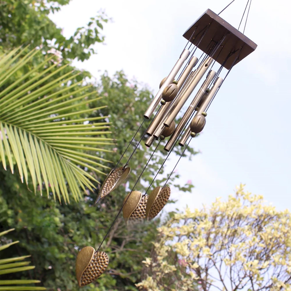 Antique Amazing Grace Wind Chimes ลานกลางแจ้งสวนไม้ไผ่หลอด Bells ทองแดงโบราณ Windchime หน้าต่างแขวนตกแต่งบ้าน