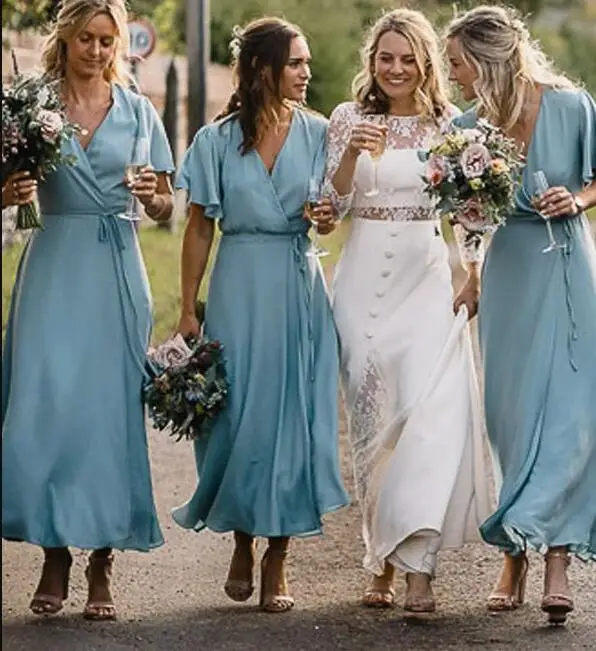 Bridesmaid Dresses Wedding Party For Women 2022 Elegant A Line Long Night Woman's Evening Formal Gowns