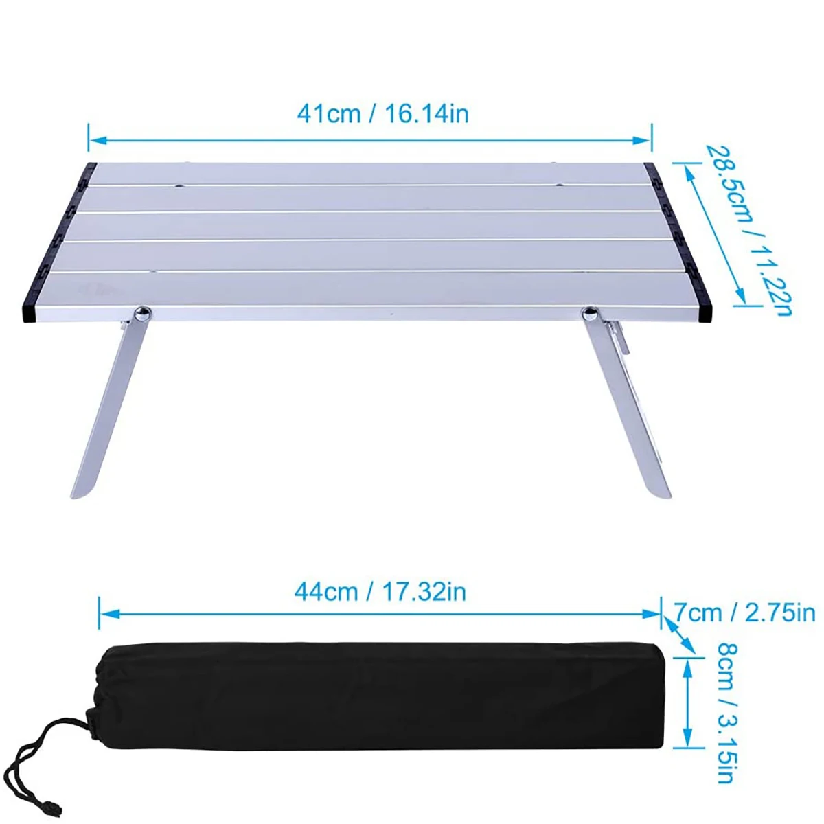 Zowee – Mini Table de Camping pliable et Portable, pour pique-nique Barbecue en plein air, vaisselle Ultra légère, bureau de lit d'ordinateur