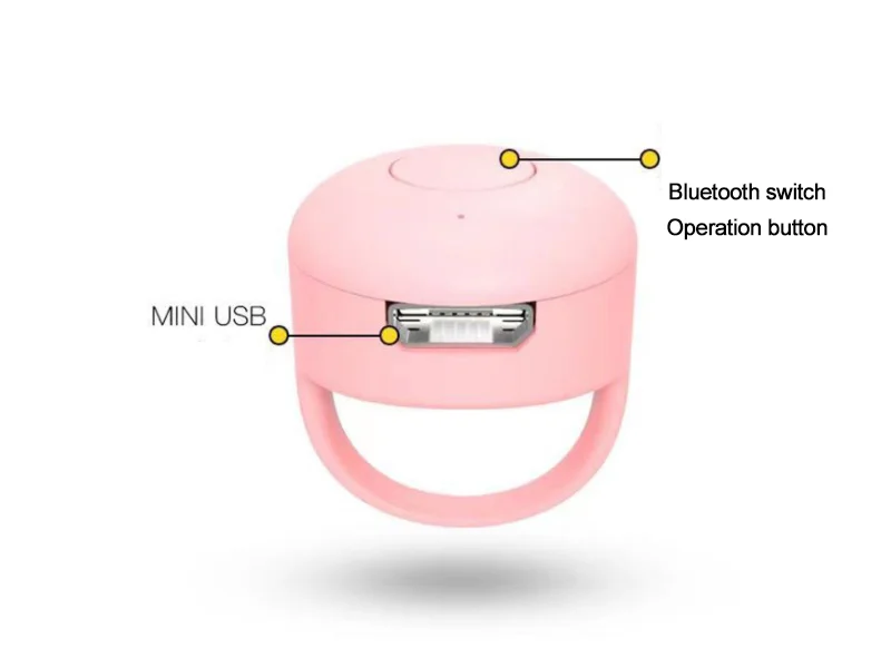 Bluetooth punta delle dita controller video vibrato breve pagina video dispositivo di rotazione telefono cellulare interruttore anello telecomando