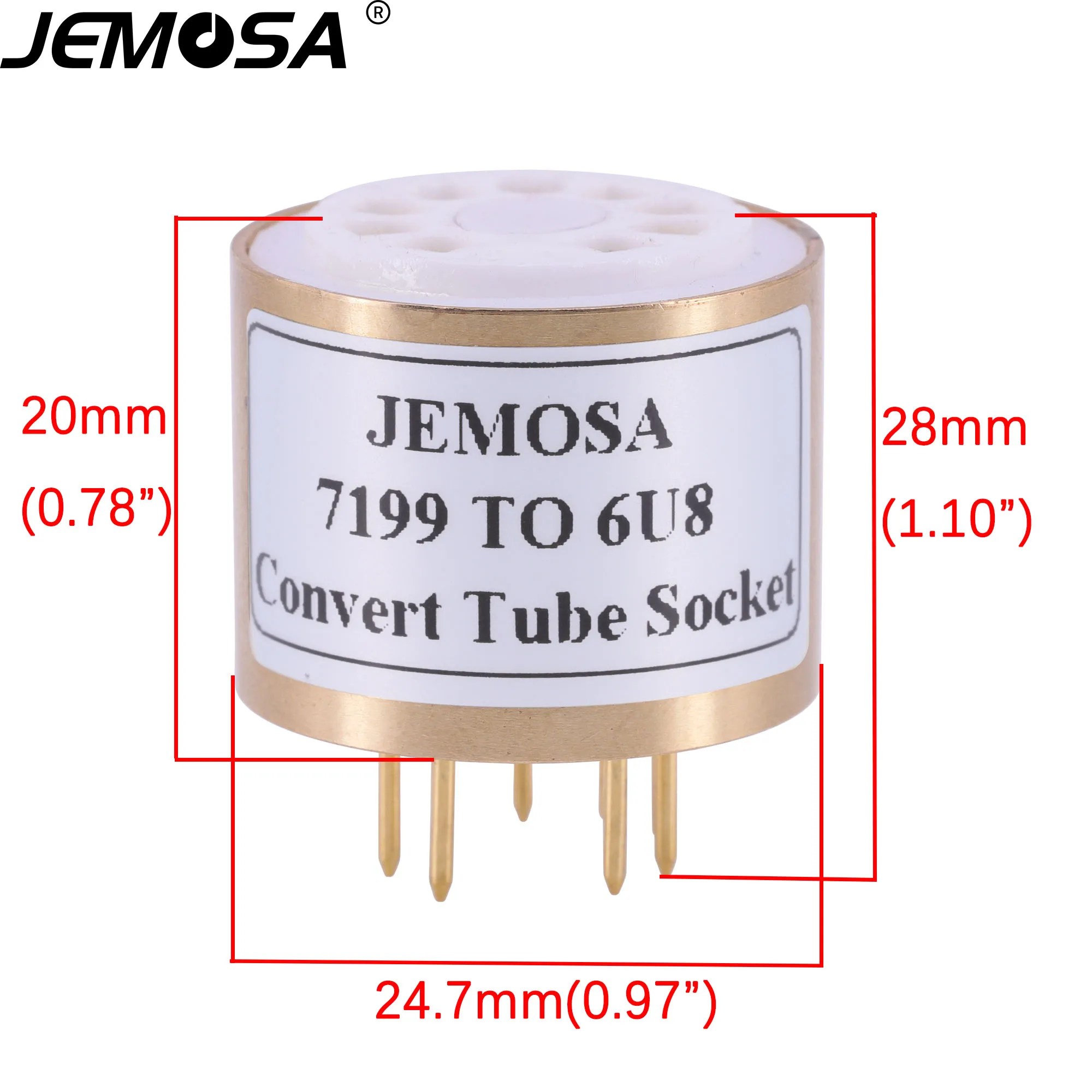 1ชิ้นท่อ9PIN ซ็อกเก็ตหลอด7199กับ ECF82 6U8A 6U8 ECF802 6F2หลอดสุญญากาศอะแดปเตอร์เต้าเสียบแปลงเสียง DIY แบบวินเทจ