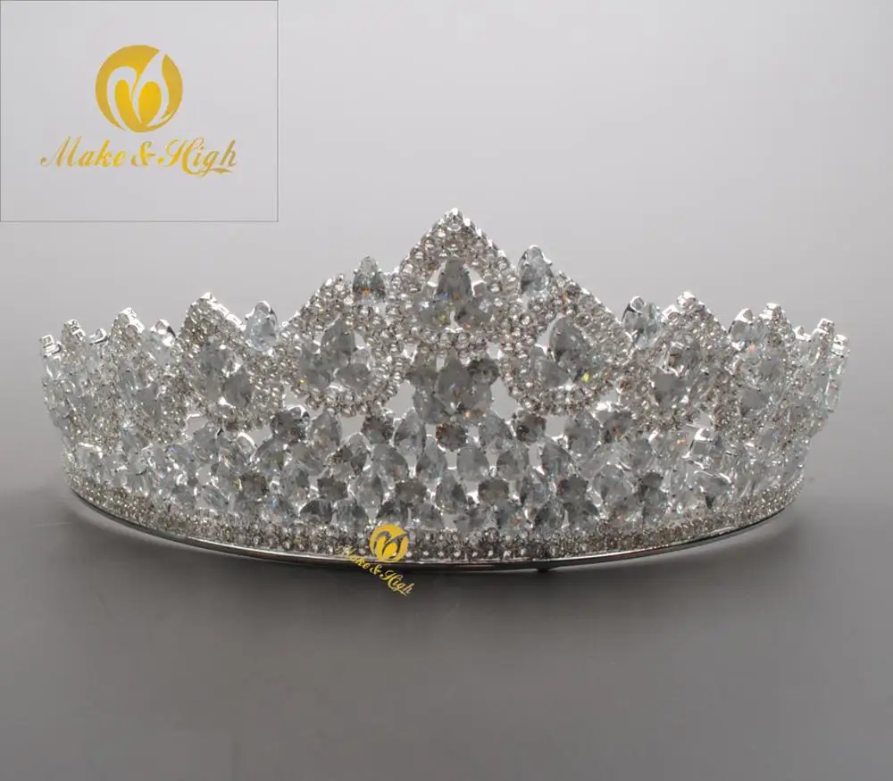 

Women Princess Crystal Tiara Crown Bride Headbands Prom Hair Ornaments Wedding Pageant Hair Jewelry Accessories