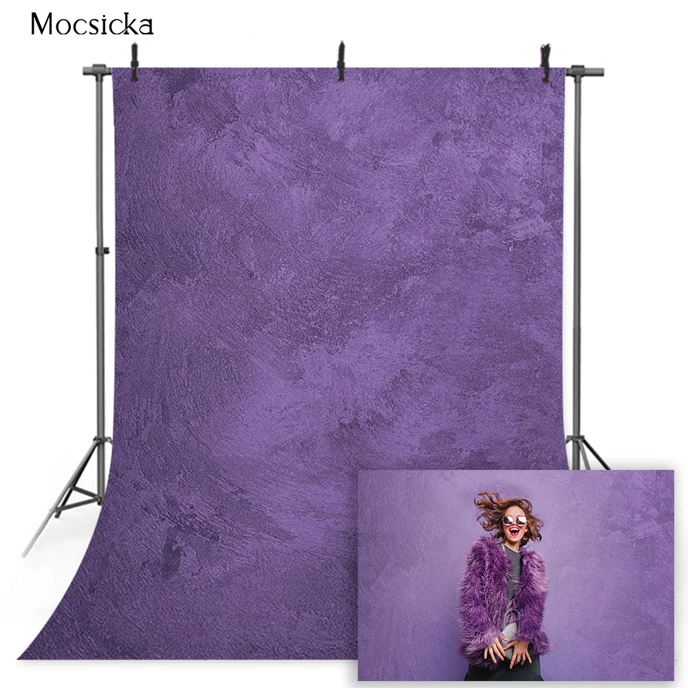 Purple Texture Portrait Backdrop for Photography Studio Newborn kids Children Background for Photo Props Abstract Young Women