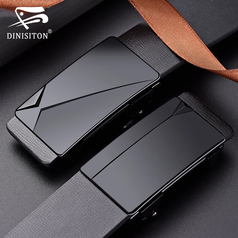 DINISITON Brand Men\'s belt Automatic Buckle Genuine Leather Belts For man jeans Top Quality Famous Brand Male Strap Dropshipping