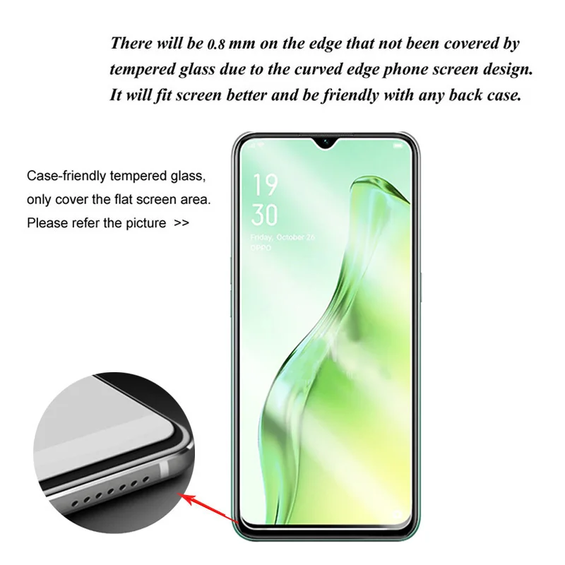 3Pcs Glass for Oppo A31 Tempered Glass Screen Protector for Oppo A31 2020 Protective Glass Shield Toughened Film 9H