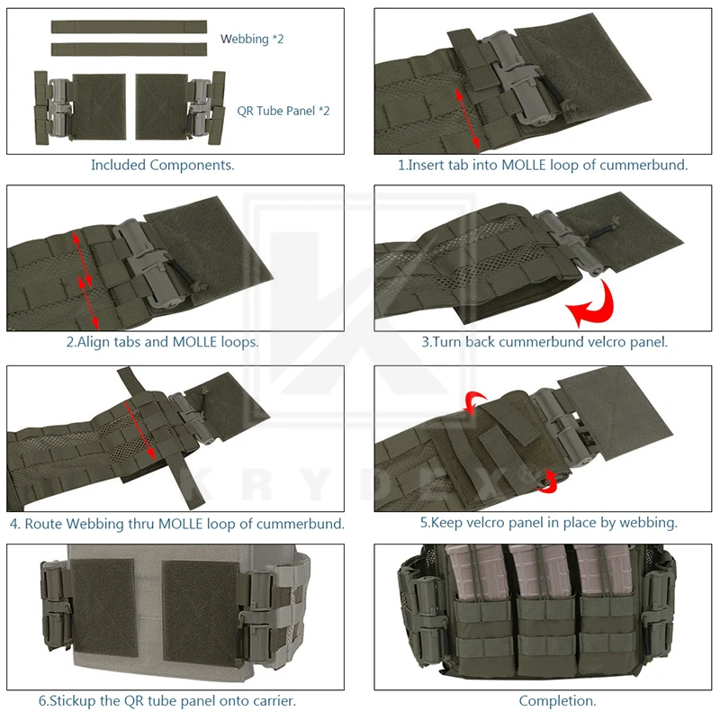KRYDEX Tactical Universal MOLLE Quick Removal Buckle Connector Quick Release Assembly Set For JPC CPC NCPC 6094 420 Armor Vest