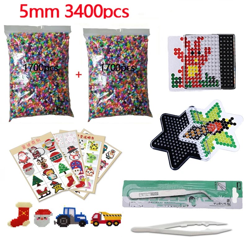 200g White+black 5mm Hama Beads Fuse beads Set Puzzles Toy Learning Fuse beads Toys for Children creative toys Free shipping