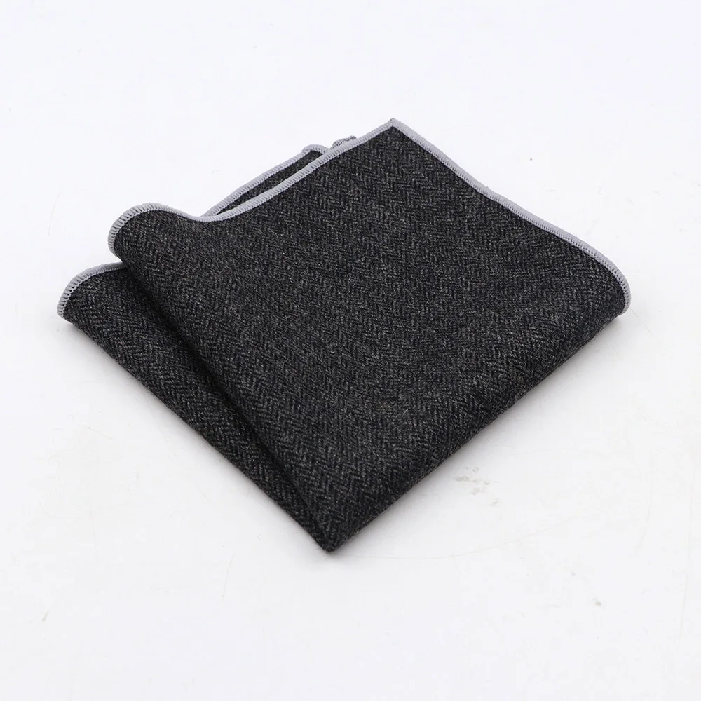 Men's High Quality Wool Cotton Handkerchief Pocket Square