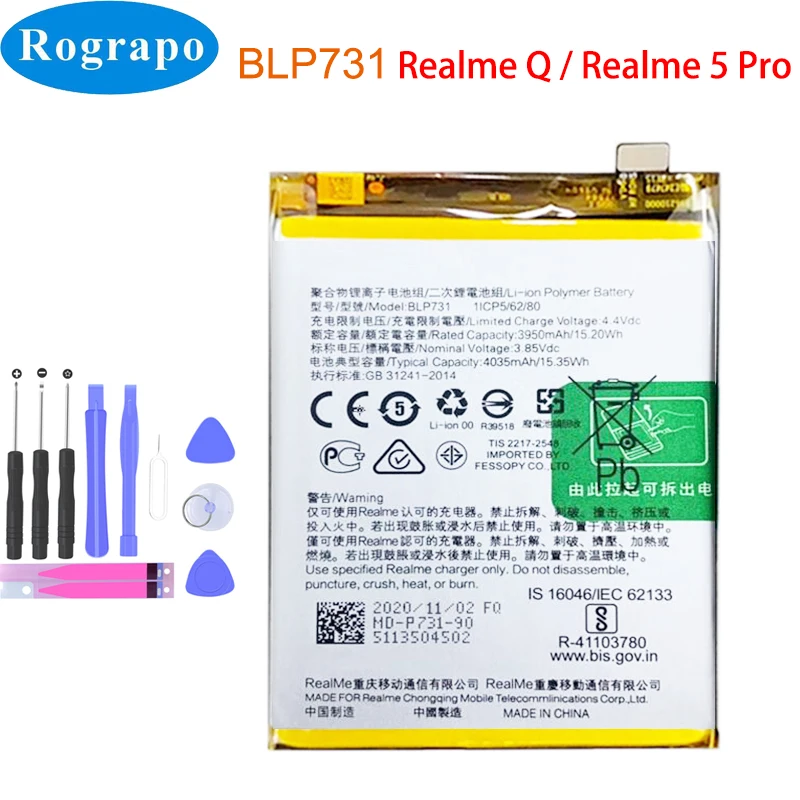 BLP693 BLP713 BLP721 BLP729 BLP731 BLP741 BLP757 Phone Battery For Oppo Realme C1 C2 C3 C3i 3 3i 5 5i 5S 6 6S Pro X X2 XT X Lite