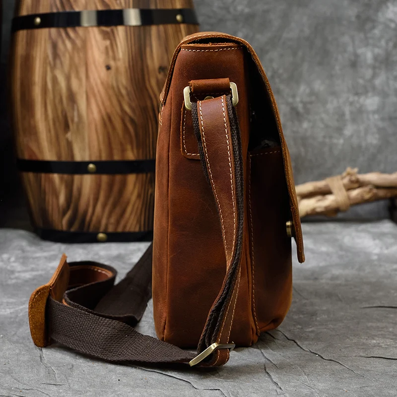 Imagem -04 - Bolsa de Ombro de Couro Genuíno para Homens Crossbody Bolsa Sling Masculino Messenger Bolsa Boys School Bolsa Alta Qualidade Novidades Arrivals