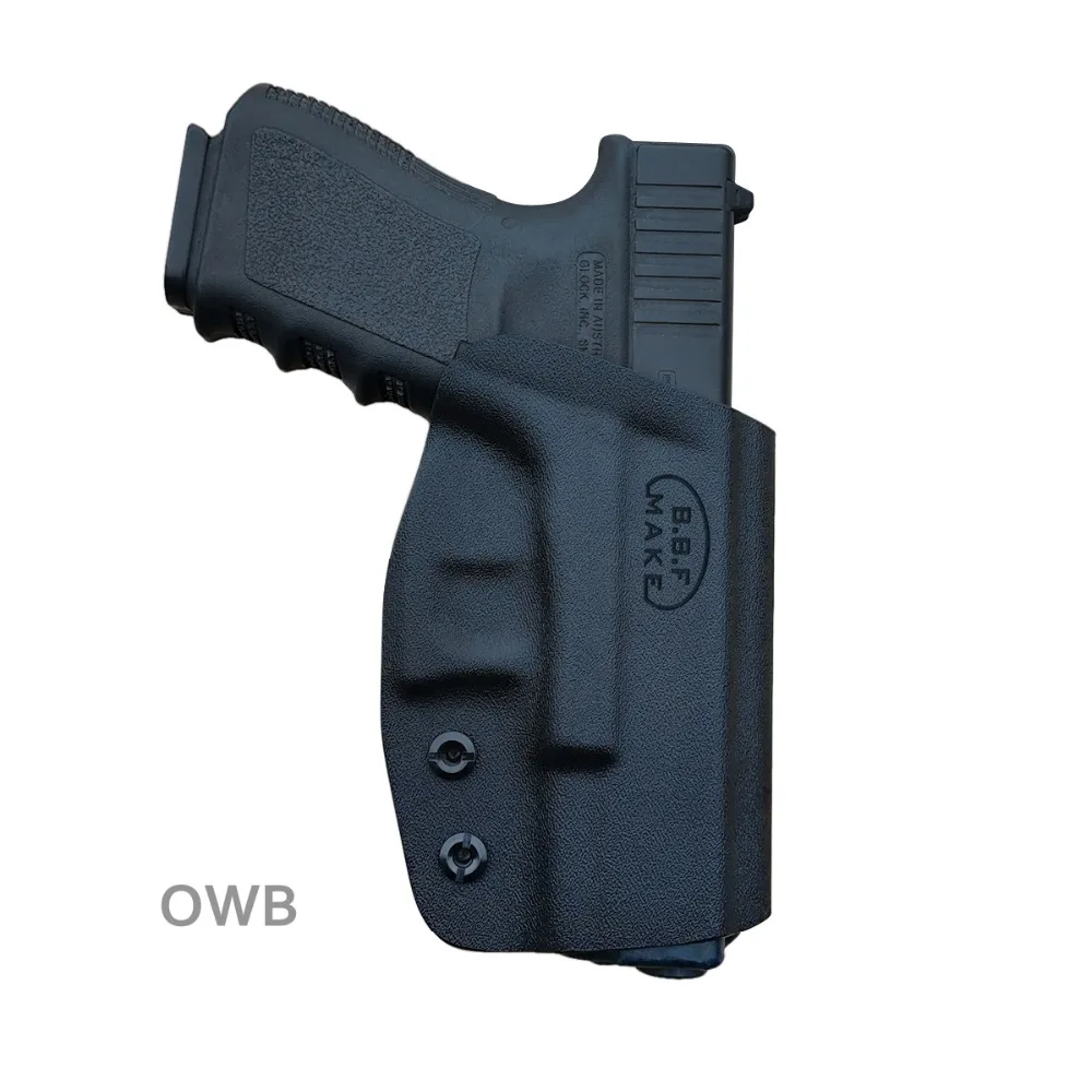 BBF Make OWB KYDEX Holster Fits: Glock 19 19x 23 32 17 22 3125 26 27 33 CZ P10 Gun Holster Belt Outside Carry Pistol Case Pouch