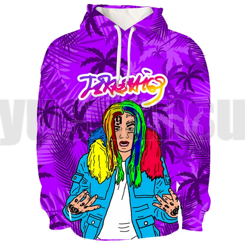 3D Print Lounge Wear 6IX9INE Hoodie Men Tops 6ix9ine Rapper Tekashi 69 Hoodies Pullover Album GOOBA Streetwear for Teenagers