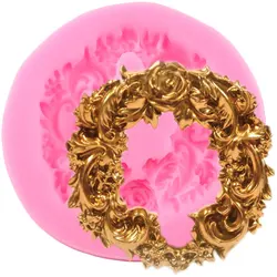 Victorian Bow Wreath Silicone Mold Wedding Cake Decorating Tools Relief Frame Cake Border Fondant Chocolate Candy Resin Moulds