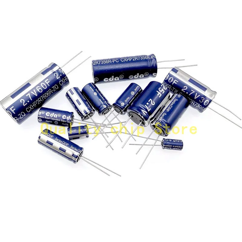 

2PCS super capacitor farad capacitors 2.7V 0.5F 1F 2F 3.3F 4F 4.7F 5F 6F 7F 8F 10F 15F 20F 25F 30F 40F 50F 60F 70F 100F 120F