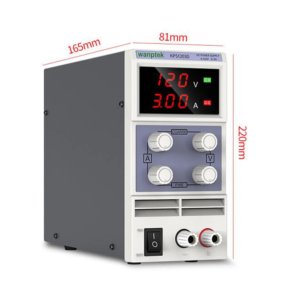 Adjustable DC Power Supply 120V 3A LED Digital Lab Bench Power Source Stabilized Power Supply Voltage Regulator Switch Wanptek