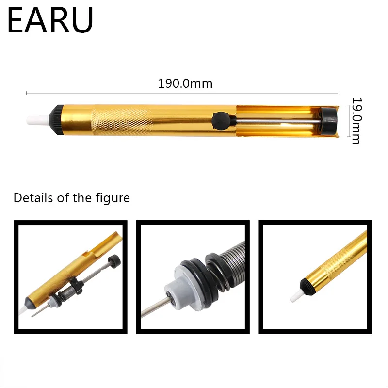 Aluminum Metal Desoldering Pump Suction Tin Gun Soldering Sucker Pen Removal Vacuum Soldering Iron Desolder Hand Welding Tools