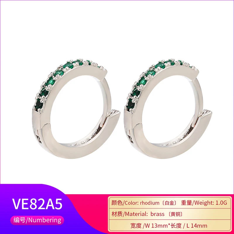 ZHUKOU 3 pairs high quality 13x14mm crystal earrings for women summer jewelry accessories fashion Gold color earrings model:VE82