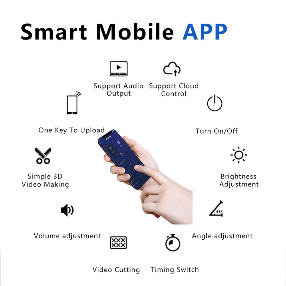 56CM 640Pcs LED WIFI Version With Metal Cover LED Holographic Display Advertising Logo Imaging Lamp Lights for Party Decorations