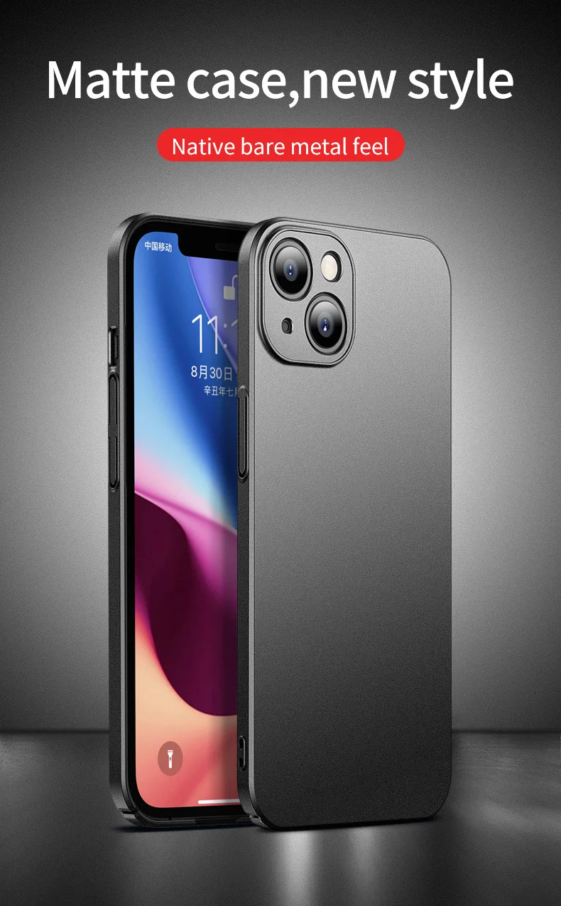 Hüllen für APPLE iPhone 17 16 17e 16e 15 14 13 12 Pro Max Mini Plus Air Ultra Slim Matte Hülle aus Hartplastik Stoßfeste Abdeckungen – Detail 1