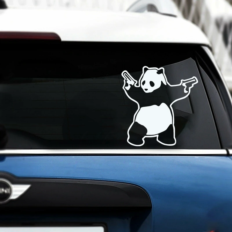 

40717# Vinyl Decal Shooting Panda Car Sticker Waterproof Auto Decors on Car Body Bumper Rear Window